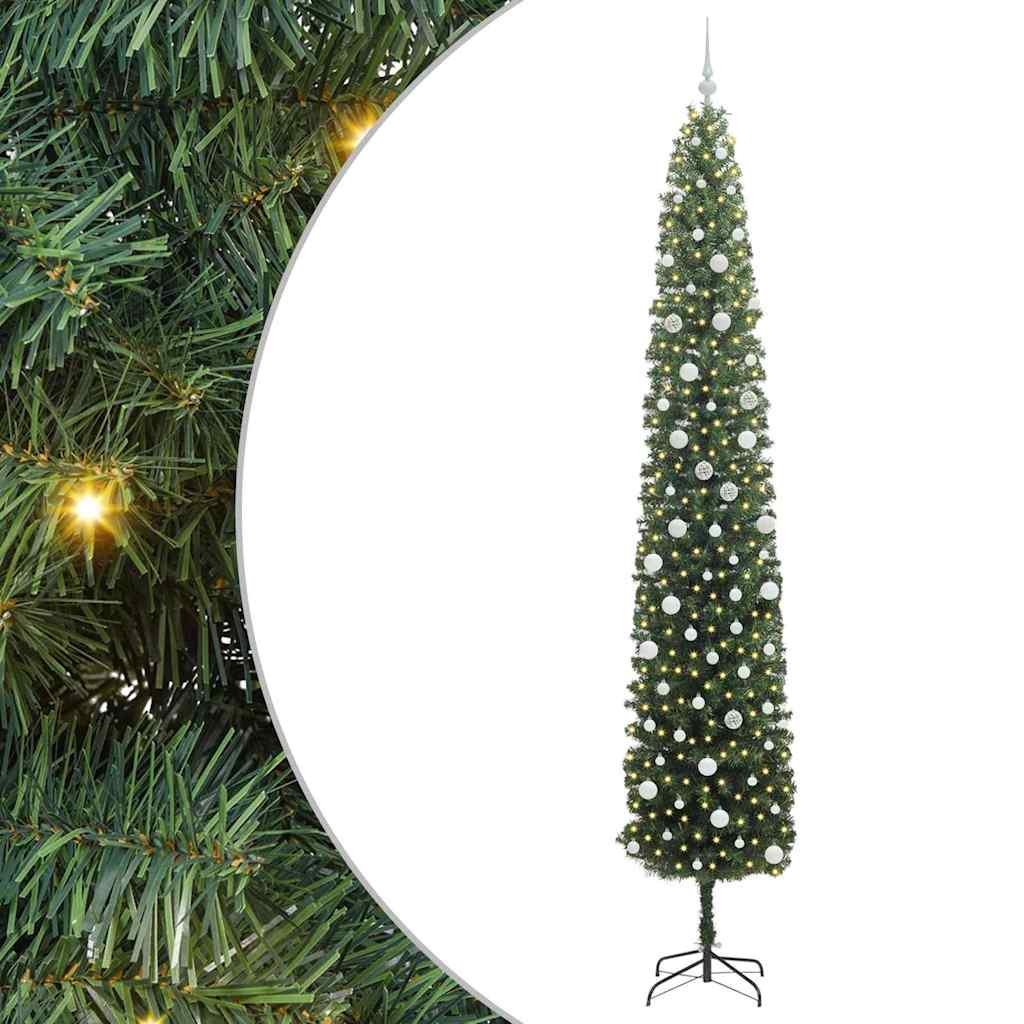 Artificial Christmas Tree with 300 LEDs with Stand Green 300 cm