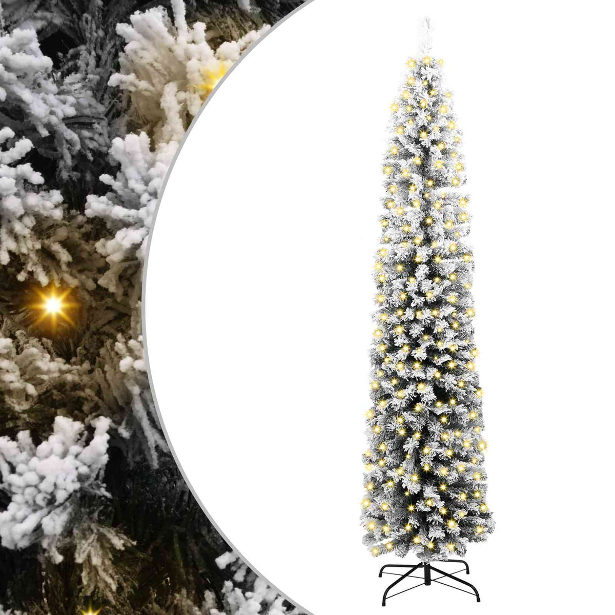 Artificial Christmas Tree with 300 LEDs with Stand Green 180 cm