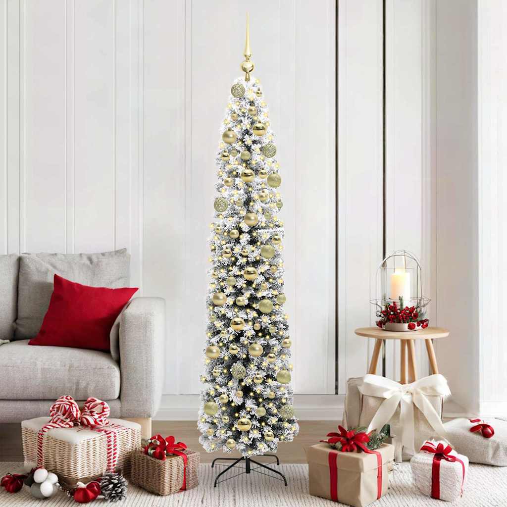 Artificial Christmas Tree Green and White 180 cm