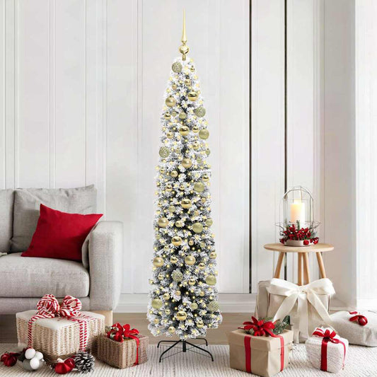 Artificial Christmas Tree Green and White 180 cm