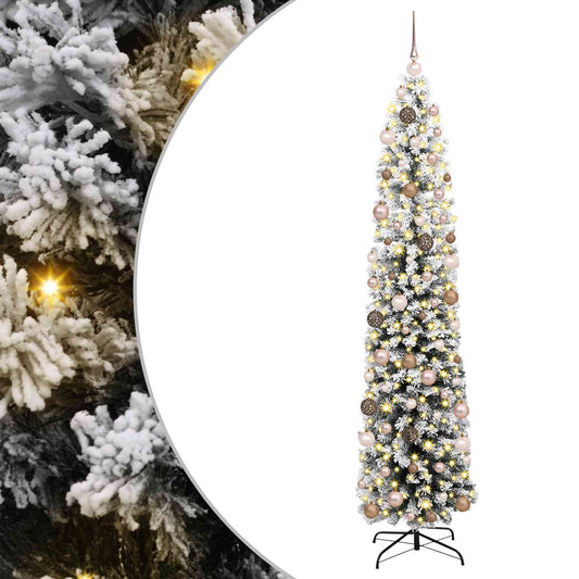 Artificial Christmas Tree with 300 LEDs with Stand Green 210 cm