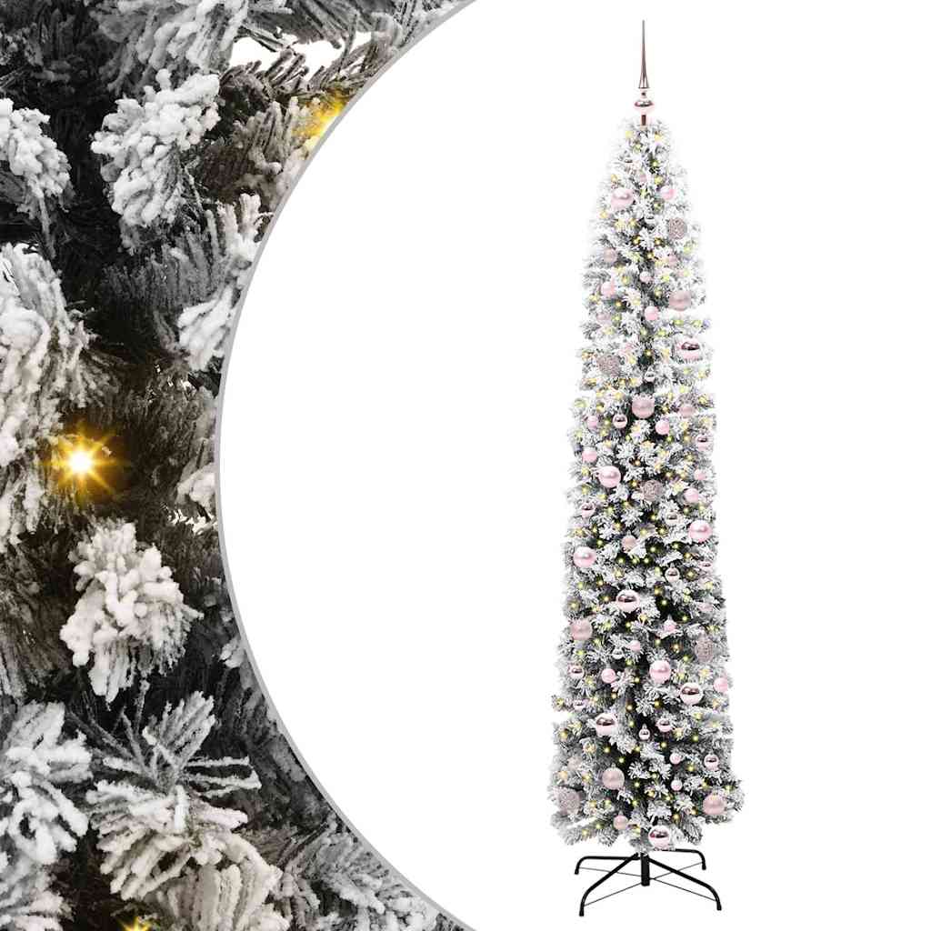 Artificial Christmas Tree with 300 LEDs with Stand Green 210 cm