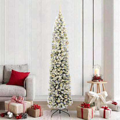 Artificial Christmas Tree Green and White 210 cm
