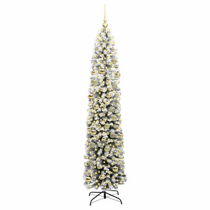Artificial Christmas Tree Green and White 210 cm