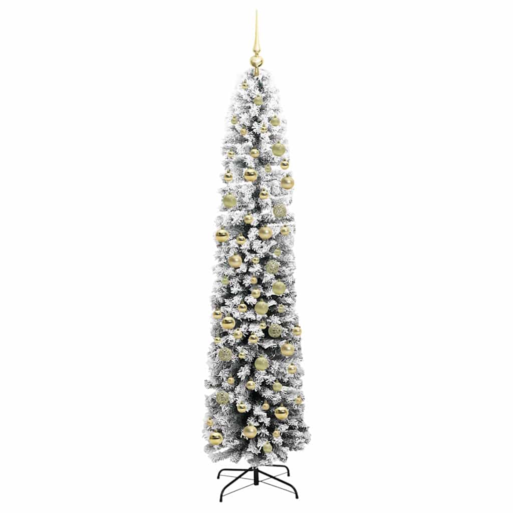 Artificial Christmas Tree Green and White 210 cm