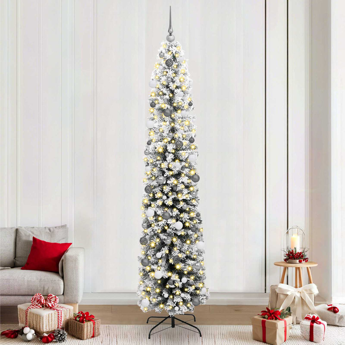 Artificial Christmas Tree Green and White 240 cm