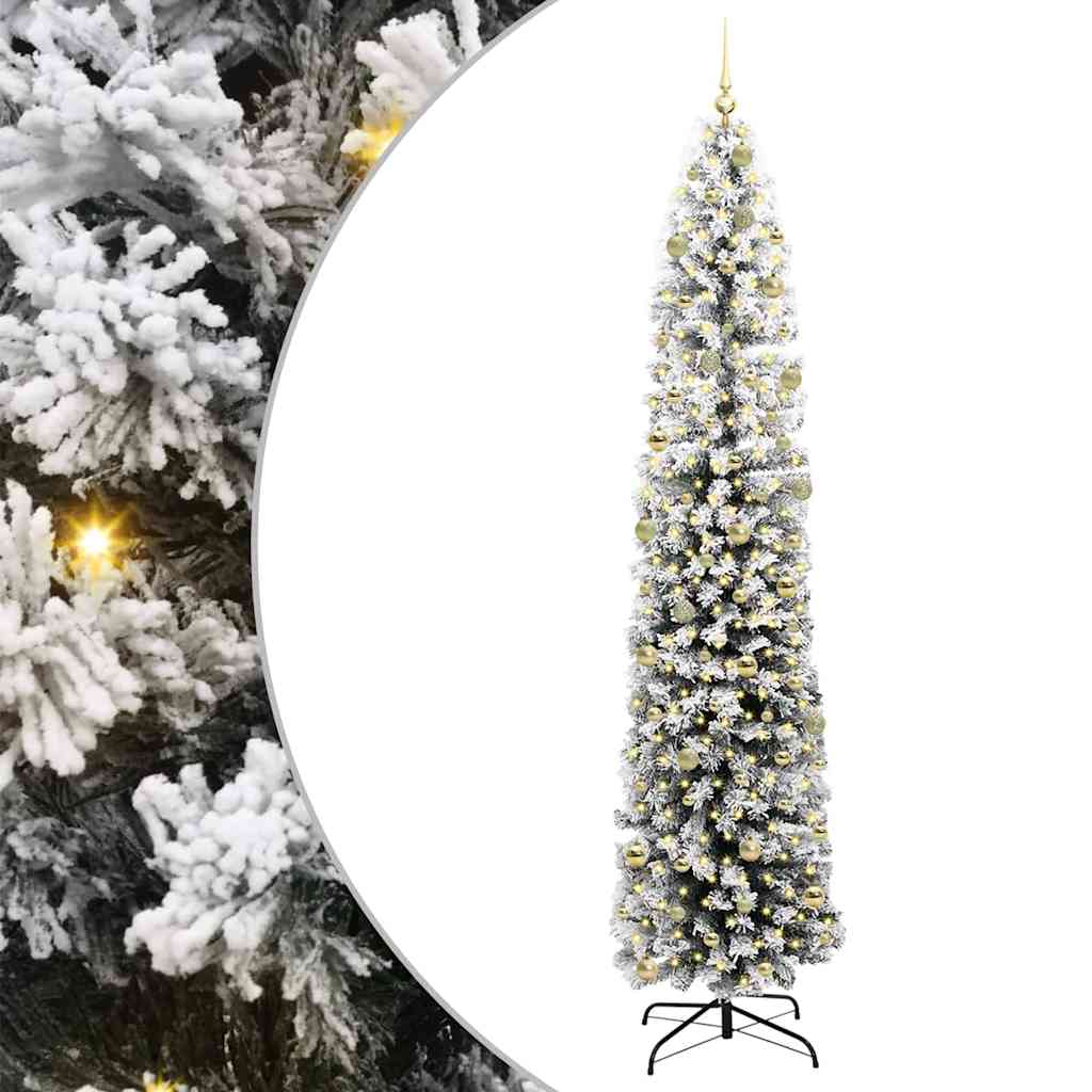 Artificial Christmas Tree Green and White 240 cm