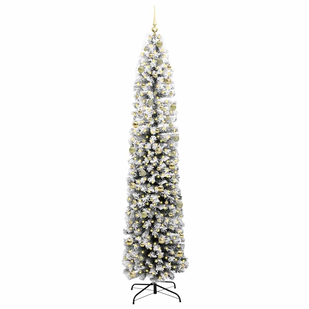 Artificial Christmas Tree Green and White 240 cm