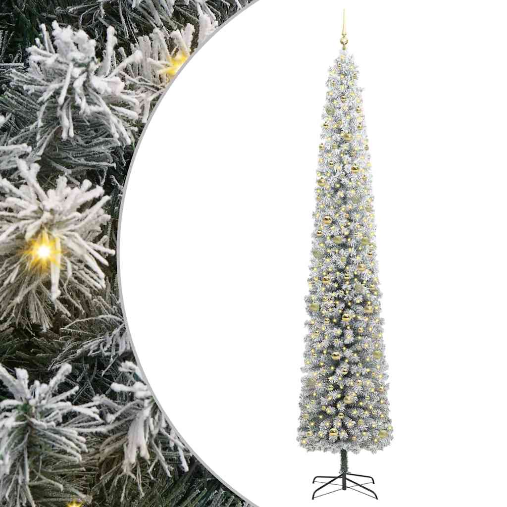 Artificial Christmas Tree Green and White 300 cm