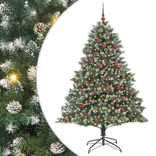 Artificial Christmas Tree with 300 LEDs with Stand Green 180 cm