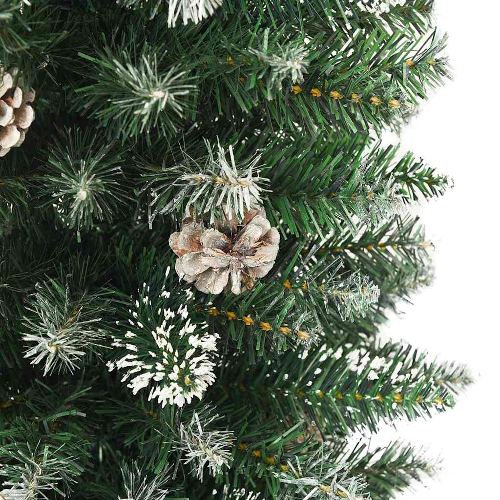 Artificial Slim Christmas Tree Green and White 120 cm