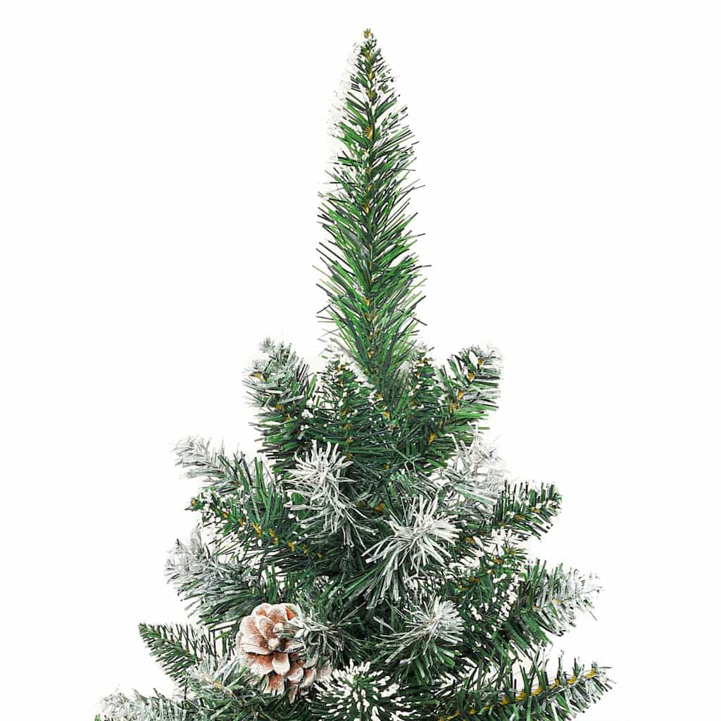 Artificial Slim Christmas Tree Green and White 120 cm