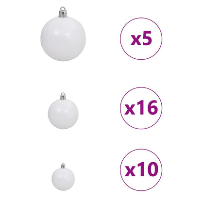 Artificial Slim Christmas Tree with 300 LEDs Green 70.87 in