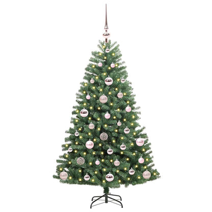 Artificial Hinged Christmas Tree Green 120 cm PVC and Metal