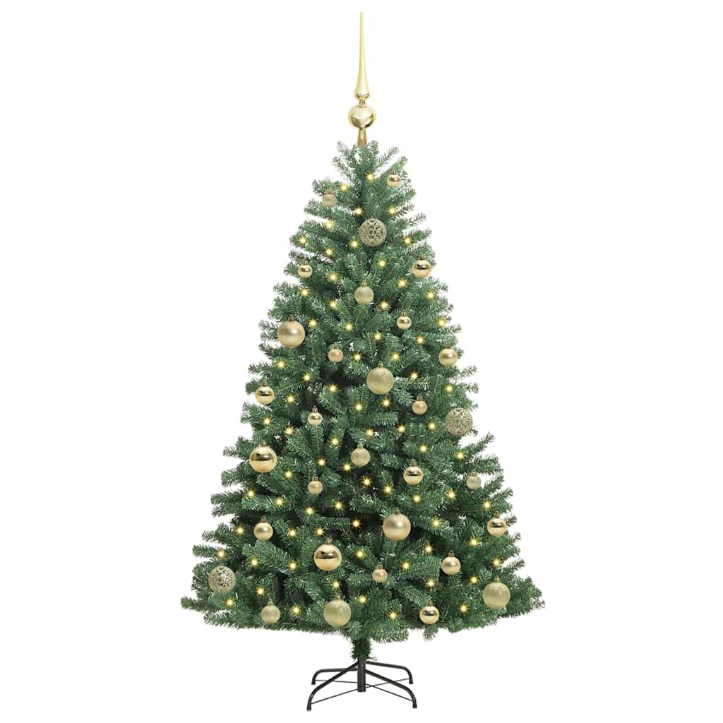Artificial Hinged Christmas Tree Green 120 cm PVC and Metal