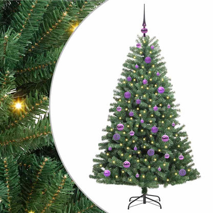 Artificial Hinged Christmas Tree Green 150 cm PVC and Metal