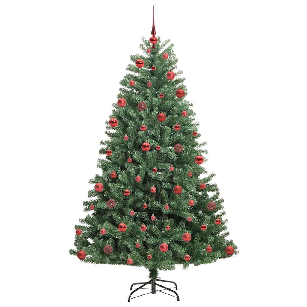 Artificial Hinged Christmas Tree Green 180 cm PVC and Metal