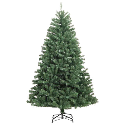Artificial Hinged Christmas Tree Green 210 cm PVC and Metal