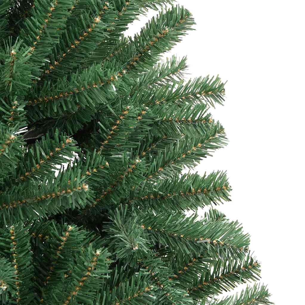 Artificial Hinged Christmas Tree Green 210 cm PVC and Metal