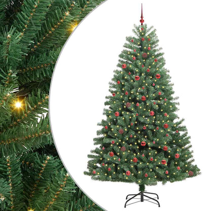 Artificial Hinged Christmas Tree Green 240 cm PVC and Metal