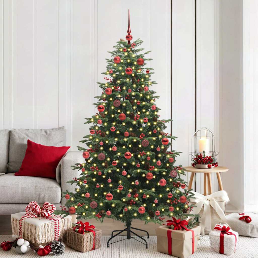 Artificial Christmas Tree with 300 LEDs with Stand Green 180 cm