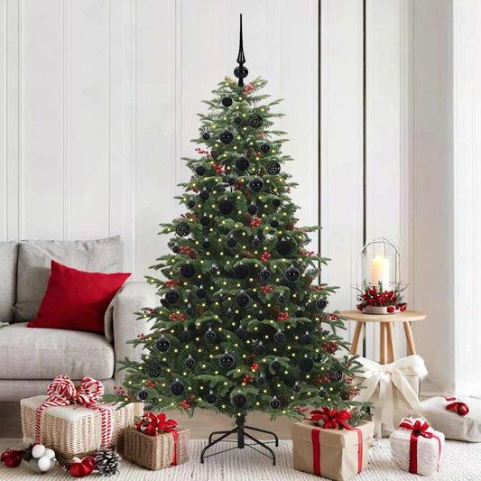 Artificial Christmas Tree with 300 LEDs with Stand Green 180 cm
