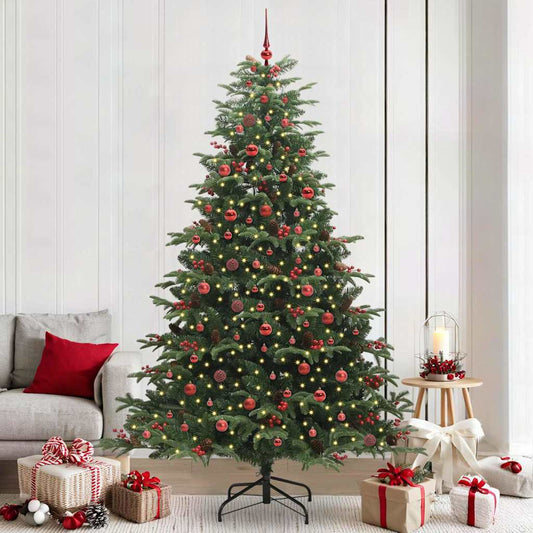 Artificial Christmas Tree with 300 LEDs with Stand Green 240 cm