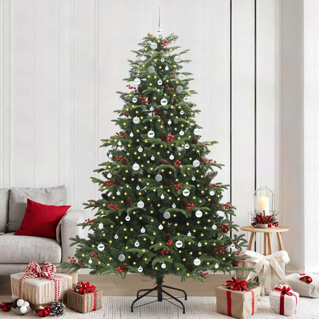 Artificial Christmas Tree with 300 LEDs with Stand Green 240 cm
