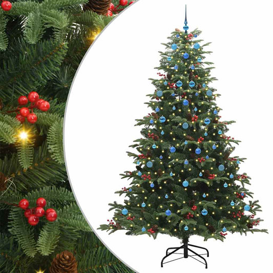 Artificial Christmas Tree with 300 LEDs with Stand Green 240 cm