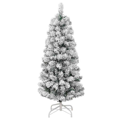 Artificial Hinged Christmas Tree Green and White 120 cm