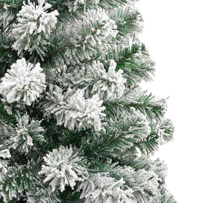 Artificial Hinged Christmas Tree Green and White 210 cm