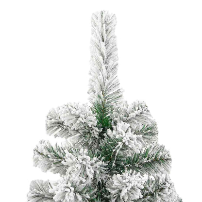 Artificial Hinged Christmas Tree Green and White 240 cm