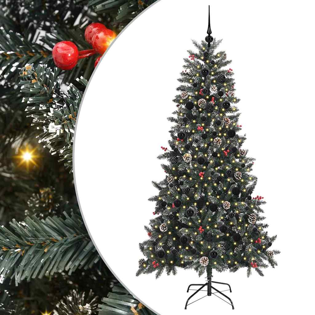 Artificial Christmas Tree with 300 LEDs with Stand Green 210 cm