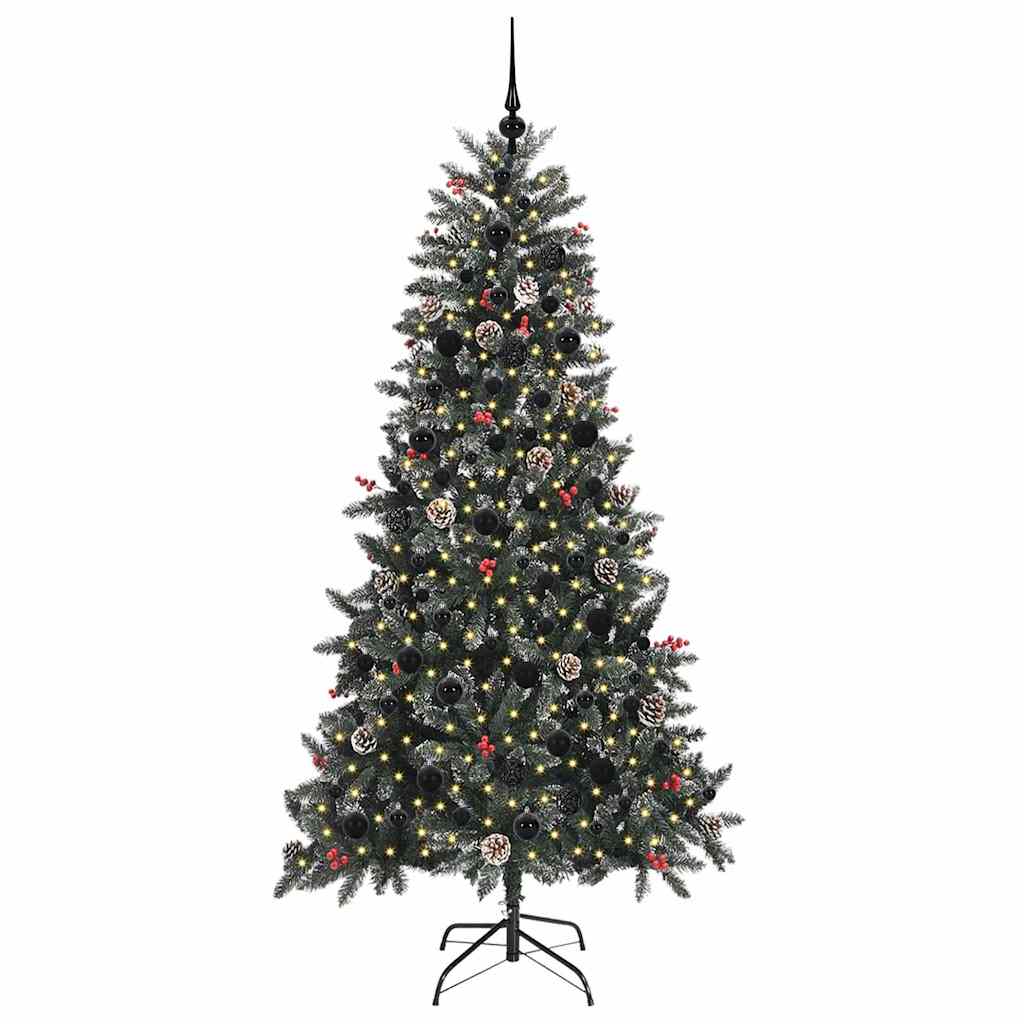 Artificial Christmas Tree with 300 LEDs with Stand Green 210 cm