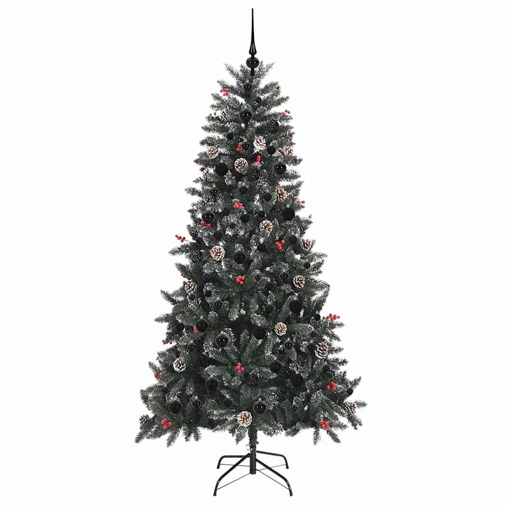 Artificial Christmas Tree with 300 LEDs with Stand Green 210 cm