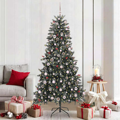 Artificial Christmas Tree with 300 LEDs with Stand Green 210 cm