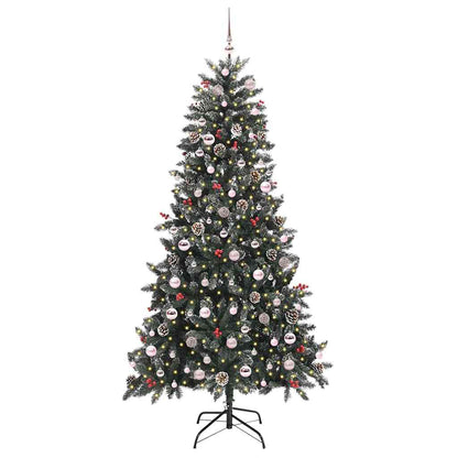 Artificial Christmas Tree with 300 LEDs with Stand Green 210 cm