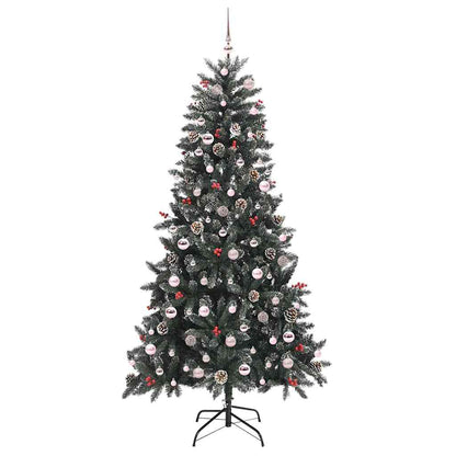 Artificial Christmas Tree with 300 LEDs with Stand Green 210 cm