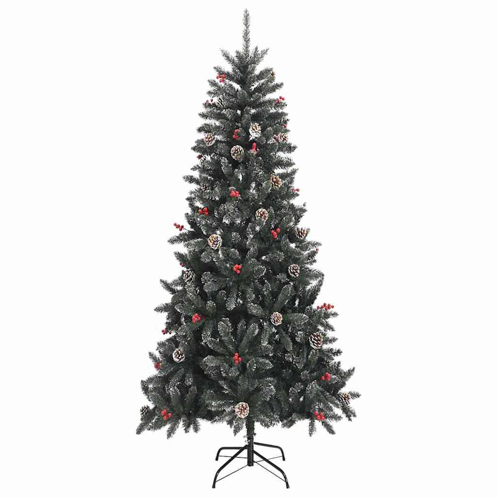 Artificial Christmas Tree with 300 LEDs with Stand Green 210 cm