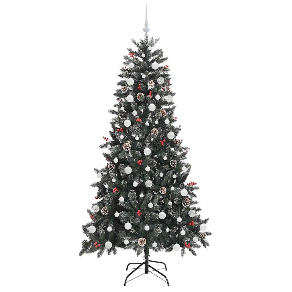 Artificial Christmas Tree with 300 LEDs with Stand Green 210 cm