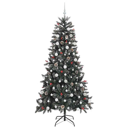 Artificial Christmas Tree with 300 LEDs with Stand Green 210 cm