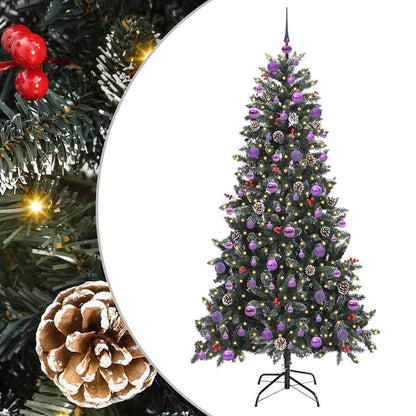 Artificial Christmas Tree with 300 LEDs with Stand Green 210 cm