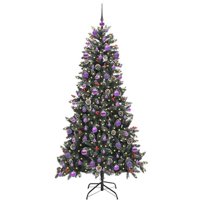 Artificial Christmas Tree with 300 LEDs with Stand Green 210 cm