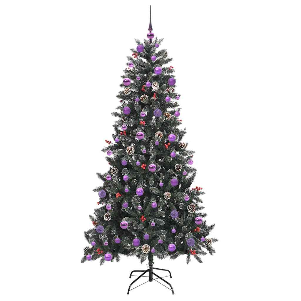 Artificial Christmas Tree with 300 LEDs with Stand Green 210 cm