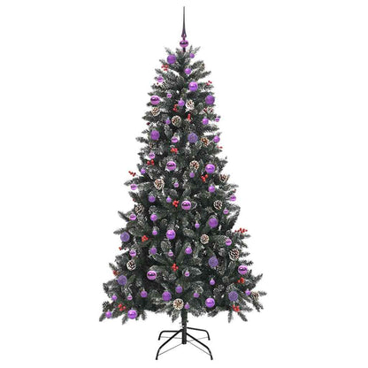 Artificial Christmas Tree with 300 LEDs with Stand Green 210 cm