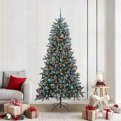 Artificial Christmas Tree with 300 LEDs with Stand Green 210 cm