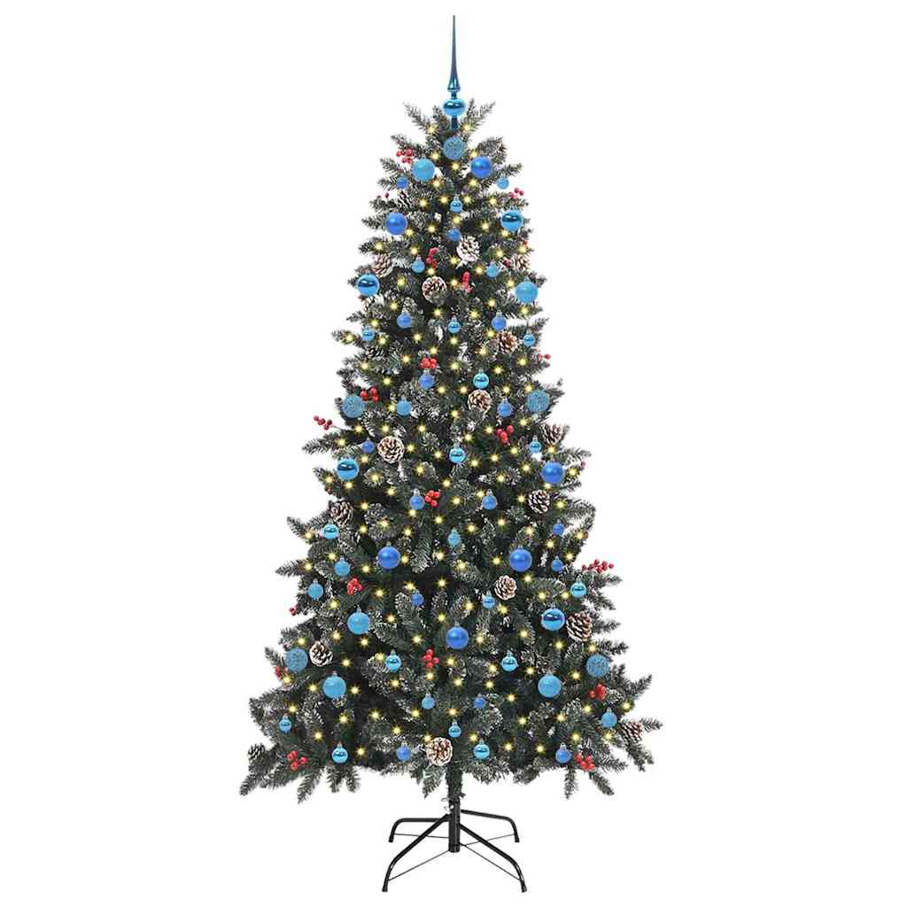 Artificial Christmas Tree with 300 LEDs with Stand Green 210 cm