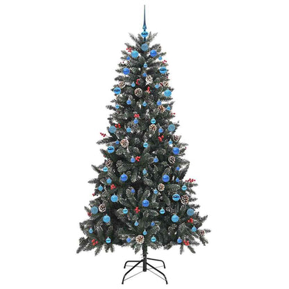 Artificial Christmas Tree with 300 LEDs with Stand Green 210 cm