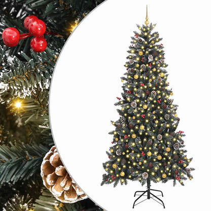 Artificial Christmas Tree with 300 LEDs with Stand Green 240 cm