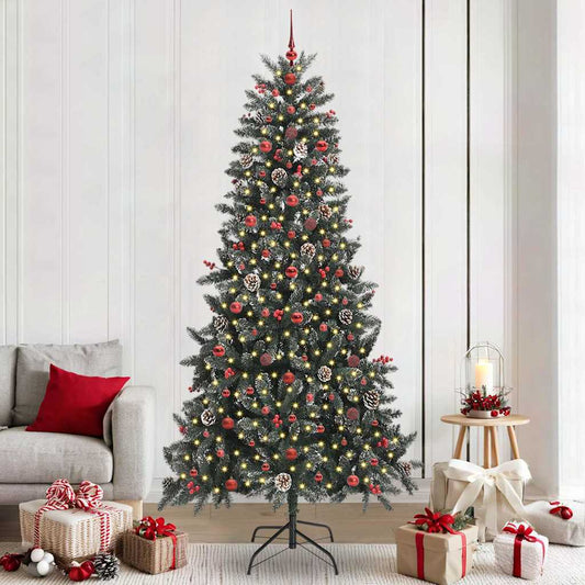 Artificial Christmas Tree with 300 LEDs with Stand Green 240 cm